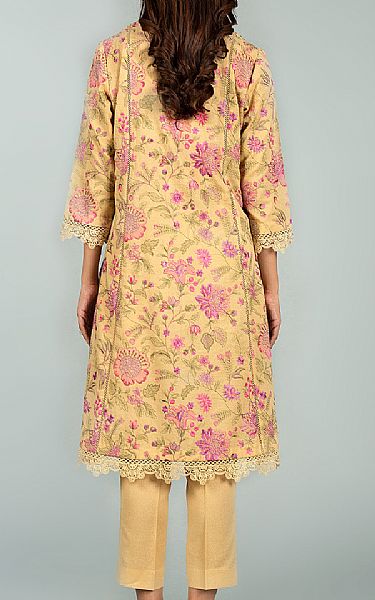 Bareeze Light Golden Karandi Suit | Pakistani Dresses in USA- Image 2