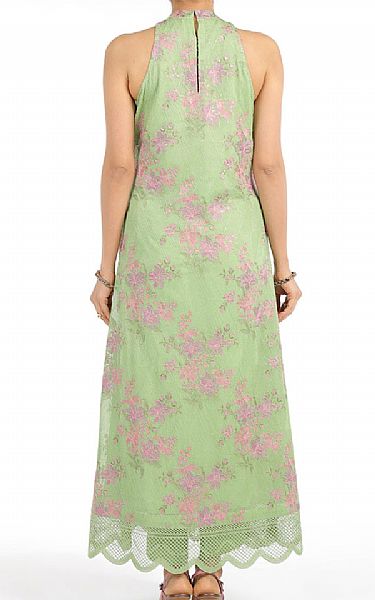 Bareeze Light Green Chiffon Suit (2 Pcs) | Pakistani Embroidered Chiffon Dresses- Image 2