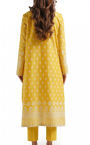 Bareeze Golden Yellow Lawn Suit | Pakistani Lawn Suits- Image 2