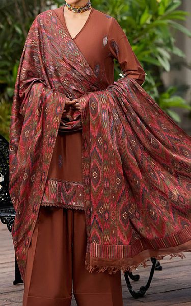 Bareeze Brown Lawn Suit | Pakistani Lawn Dress in USA- Image 1