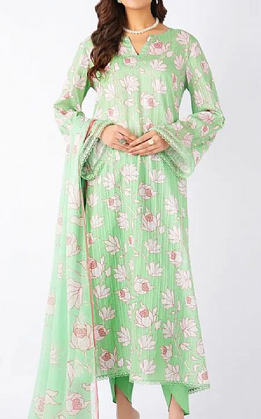 Bareeze Light Green Lawn Suit | Pakistani Lawn Dress in USA- Image 1