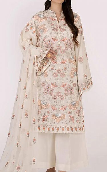 Bareeze Off White Lawn Suit | Pakistani Lawn Dress in USA- Image 1