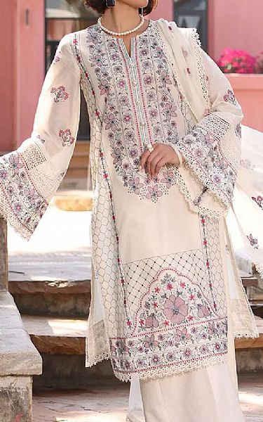 Bareeze Off White Lawn Suit | Pakistani Lawn Dress in USA- Image 2