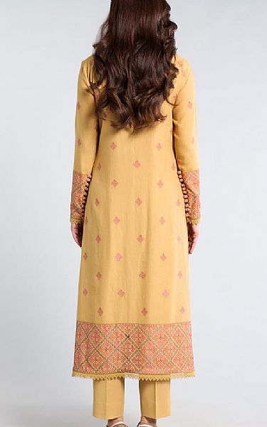 Bareeze Sand Gold Lawn Suit | Pakistani Lawn Dress in USA- Image 2