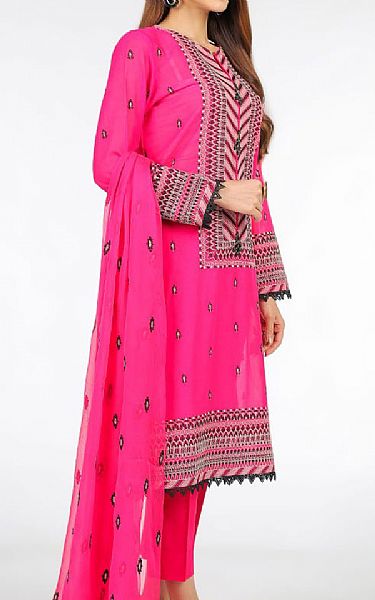Bareeze Hot Pink Lawn Suit | Pakistani Lawn Dress in USA- Image 2