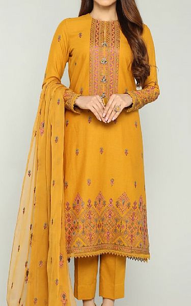 Bareeze Orange Lawn Suit | Pakistani Lawn Dress in USA- Image 1