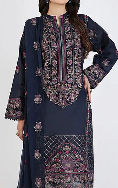 Bareeze Navy Blue Lawn Suit | Pakistani Lawn Dress in USA- Image 2