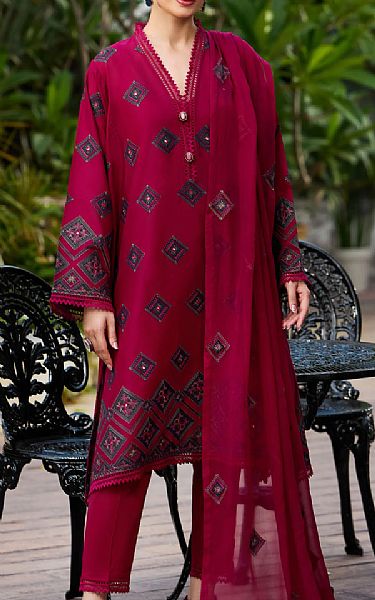 Bareeze Crimson Lawn Suit | Pakistani Lawn Dress in USA- Image 1