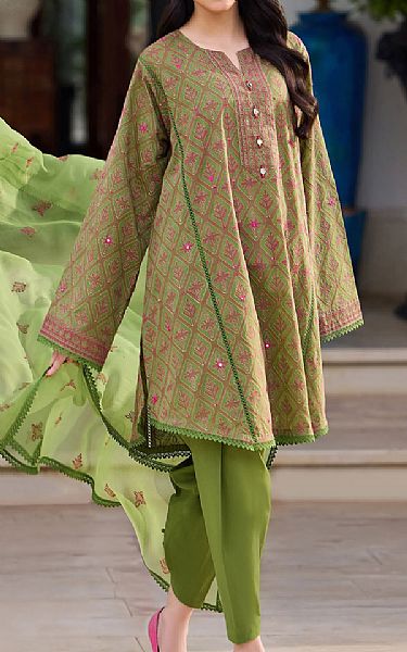 Bareeze Green Lawn Suit | Pakistani Lawn Dress in USA- Image 1
