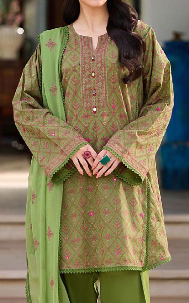 Bareeze Green Lawn Suit | Pakistani Lawn Dress in USA- Image 2