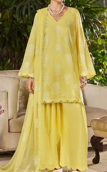 Bareeze Golden Yellow Lawn Suit | Pakistani Lawn Dress in USA- Image 1