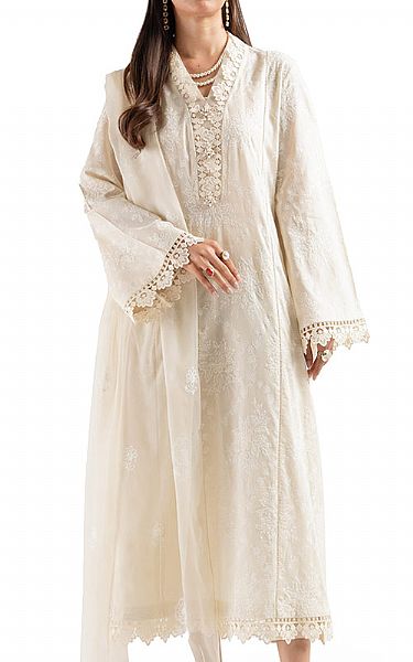 Bareeze Off-white Lawn Suit | Pakistani Lawn Suits- Image 1
