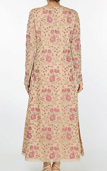 Bareeze Cream Chiffon Suit (2 Pcs) | Pakistani Embroidered Chiffon Dresses- Image 2