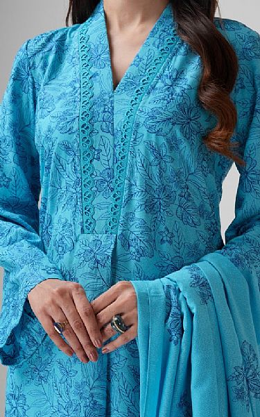 Bareeze Turquoise Karandi Suit | Pakistani Winter Dresses in USA- Image 2