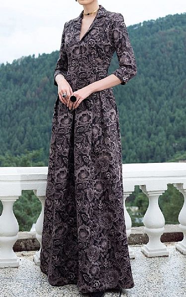 Bareeze Black Karandi Suit __2 Pcs__ | Pakistani Winter Dresses- Image 1