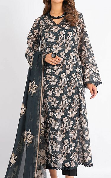 Bareeze Ivory/Black Lawn Suit | Pakistani Lawn Dress in USA- Image 1