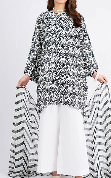 Bareeze Black/White Lawn Suit | Pakistani Lawn Dress in USA- Image 1