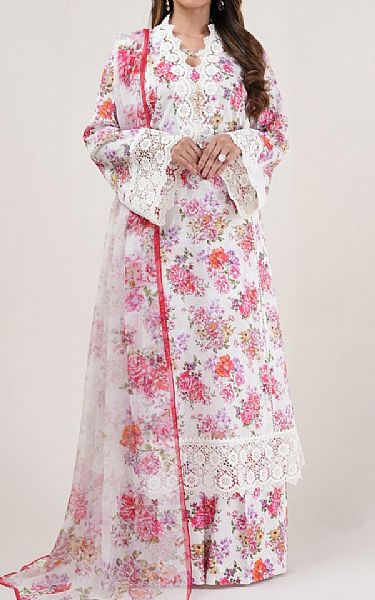 Bareeze Off White Lawn Suit | Pakistani Lawn Dress in USA- Image 1