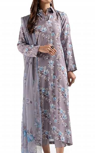 Bareeze Pastel Purple Linen Suit | Pakistani Winter Dresses in USA- Image 1