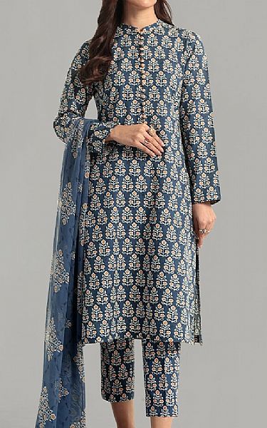 Bareeze Pickled Bluewood Khaddar Suit | Pakistani Winter Dresses in USA- Image 1