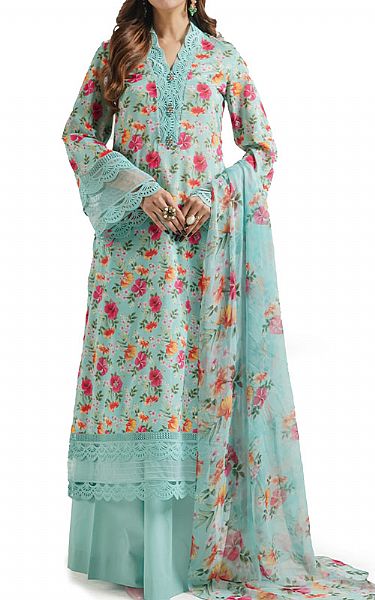 Bareeze Turquoise Lawn Suit | Pakistani Lawn Suits- Image 1