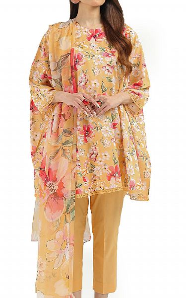 Bareeze Tan Lawn Suit | Pakistani Lawn Suits- Image 1