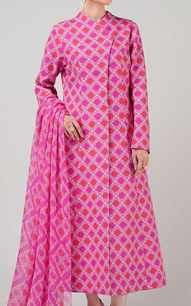 Bareeze Hot Pink Khaddar Suit | Pakistani Winter Dresses in USA- Image 1