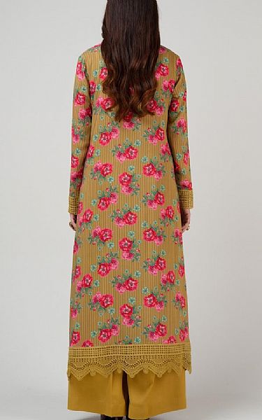 Bareeze Reef Gold Linen Suit | Pakistani Winter Dresses in USA- Image 2