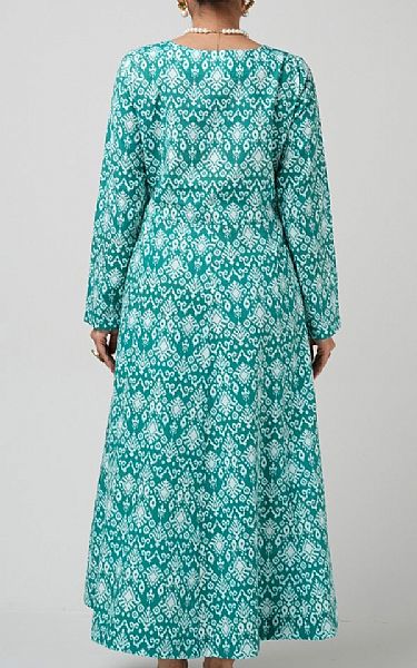 Bareeze Teal/Off White Khaddar Suit | Pakistani Winter Dresses in USA- Image 2