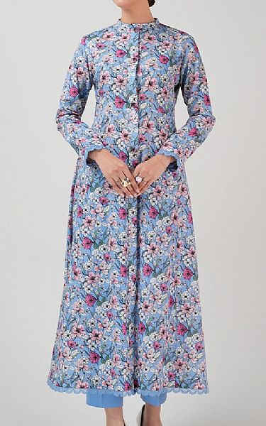 Bareeze Caroline Blue Khaddar Suit | Pakistani Winter Dresses in USA- Image 1