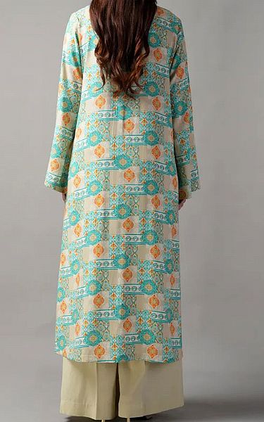 Bareeze Turquoise Linen Suit | Pakistani Winter Dresses in USA- Image 2