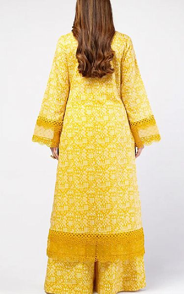 Bareeze Yellow Lawn Suit | Pakistani Lawn Dress in USA- Image 2