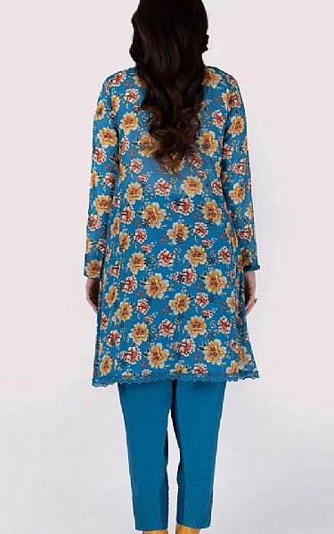 Bareeze Denim Blue Lawn Suit | Pakistani Lawn Dress in USA- Image 2
