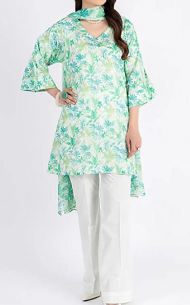 Bareeze Mint Green/Off White Lawn Suit | Pakistani Lawn Dress in USA- Image 1