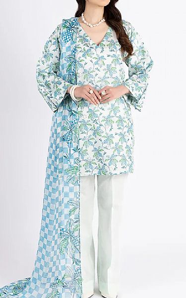 Bareeze Off White Lawn Suit | Pakistani Lawn Dress in USA- Image 1