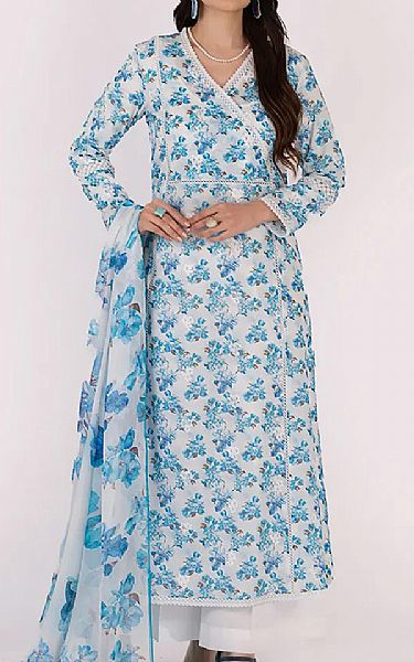 Bareeze Blue/Off White Lawn Suit | Pakistani Lawn Dress in USA- Image 1
