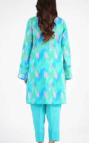 Bareeze Blue/Green Lawn Suit | Pakistani Lawn Dress in USA- Image 2