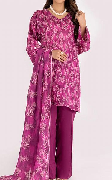 Bareeze Raspberry Rose Lawn Suit | Pakistani Lawn Dress in USA- Image 1
