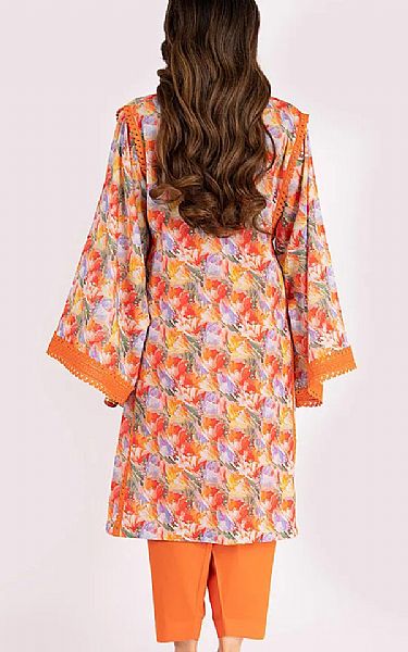 Bareeze Orange Lawn Suit | Pakistani Lawn Dress in USA- Image 2