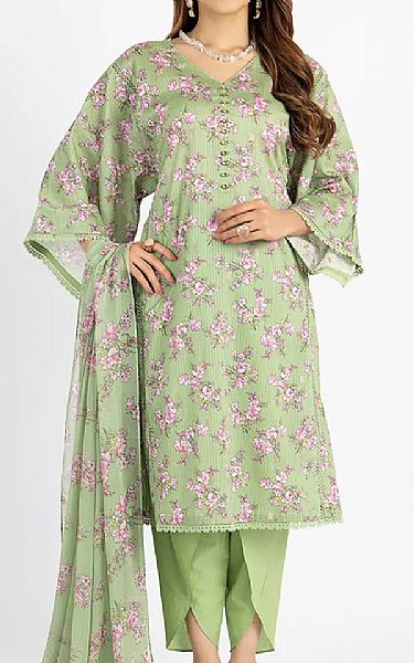 Bareeze Light Green Lawn Suit | Pakistani Lawn Dress in USA- Image 1