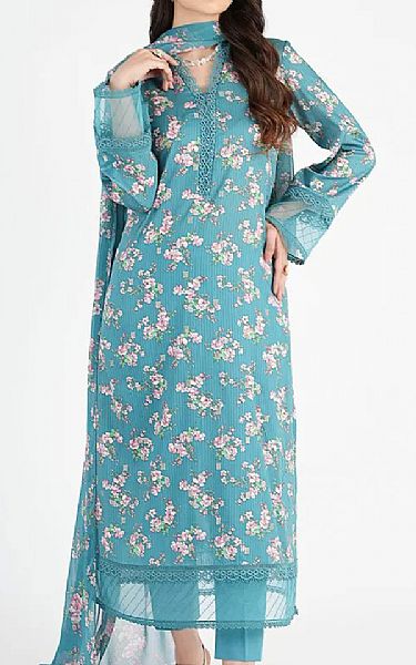 Bareeze Fountain Blue Lawn Suit | Pakistani Lawn Dress in USA- Image 1