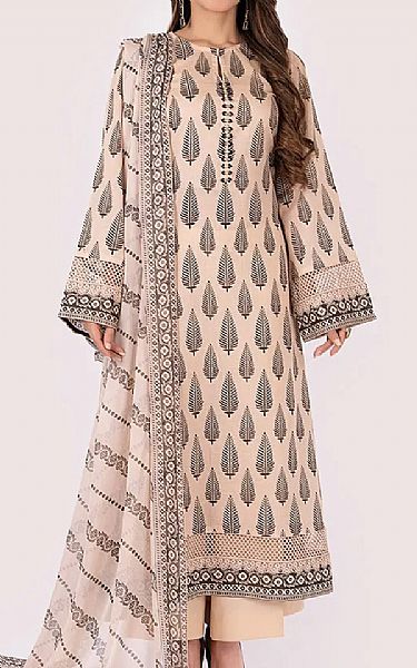 Bareeze Ivory/Black Lawn Suit | Pakistani Lawn Dress in USA- Image 1