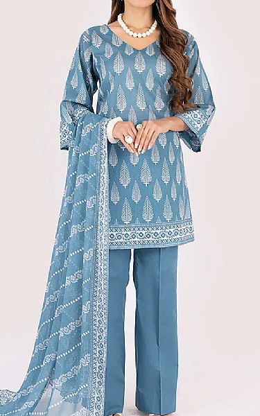 Bareeze Blue Lawn Suit | Pakistani Lawn Dress in USA- Image 1