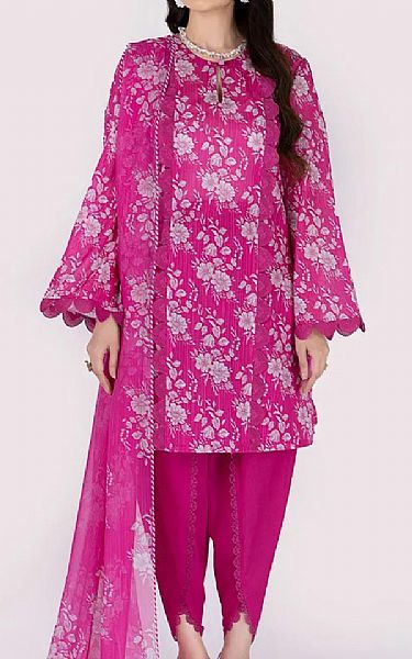 Bareeze Cerise Pink Lawn Suit | Pakistani Lawn Dress in USA- Image 1