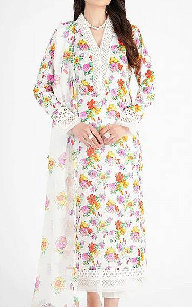 Bareeze Off White Lawn Suit | Pakistani Lawn Dress in USA- Image 1