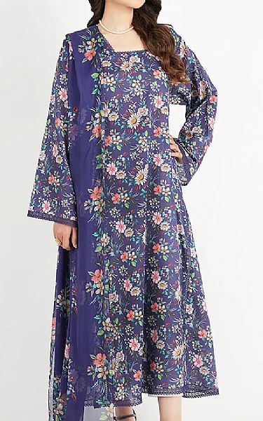 Bareeze Navy Blue Lawn Suit | Pakistani Lawn Dress in USA- Image 1