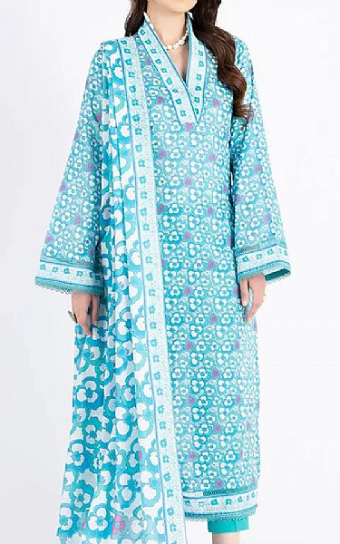 Bareeze Turquoise Lawn Suit | Pakistani Lawn Dress in USA- Image 1