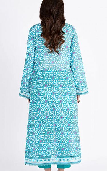 Bareeze Turquoise Lawn Suit | Pakistani Lawn Dress in USA- Image 2