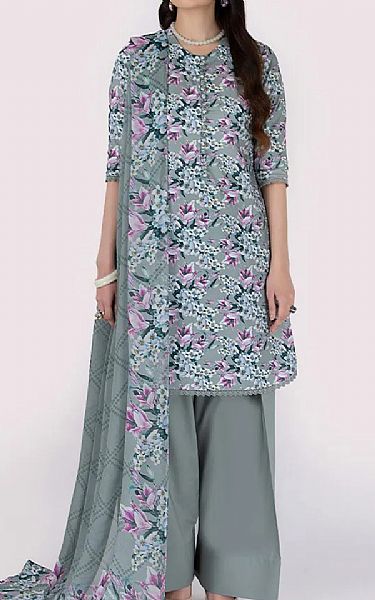 Bareeze Grey Cambric Suit | Pakistani Lawn Dress in USA- Image 1