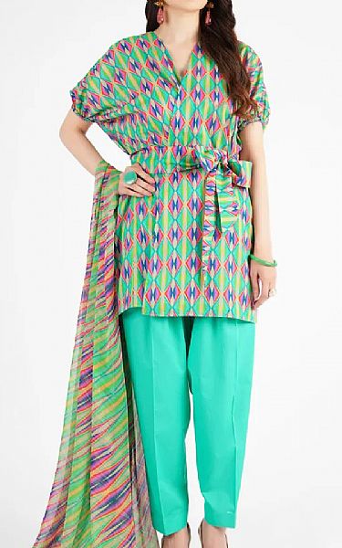 Bareeze Sea Green Lawn Suit | Pakistani Lawn Dress in USA- Image 1